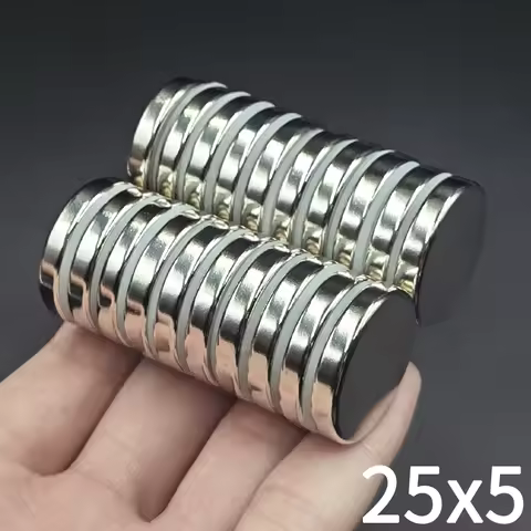 3/5/8/12/15/20Pcs 25x5 mm Magnet 25mm x 5mm Round Super Powerful Strong Permanent Magnetic Disc 25x5