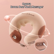 NeoHome Ogawa Brown Bear Cartoon Neck Massager OG2618 Wireless Portable Cervical Spine Massage Machi