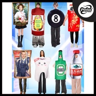【Ready Stock🇲🇾】 Funny Egg Pizza Slice Bacon Breakfast Adult Pop Corn Foods Dress Up Kids Costume - 2