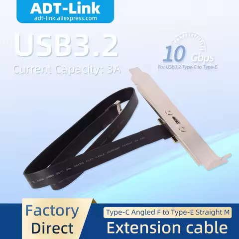 ADT-Link T8T-F6A USB 3.2 Type-C To Type-E 19/20P Extension Cable ITX Motherboard Built-in USB Device