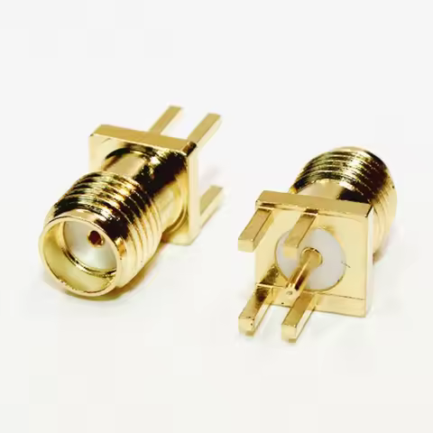 5/20/50Pcs SMA Female / Male Jack Solder 1.6mm Nut Edge Clip Straight Mount Gold Plated RF Connector