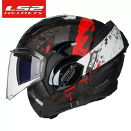 Motorcycle FF901 Rear Flip FF906 Mens and Womens Four Seasons Full Face Helmet Double Lens FF900 Sum