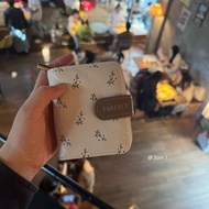 beg duit wanita dompet White Floral~Seoul Female High School Notes Cute Daily Cash Bank Card Durable