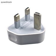 quweblack Mobile Phone Charger Universal Portable 3 Pin USB Charger UK Plug  With 1 USB Ports Travel Charging Device Wall Charger Travel Fast Charging Adapter as