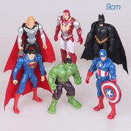 6pcs/kit Fantasy Marvel Avengers Dolls Action Figure marvel Hero League Superman/Captain America/Iron Man/Hulk/Thor Aven