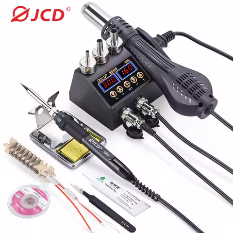 JCD 750W 2 in 1 Soldering Station LCD Digital display Welding Rework Station for cell-phone BGA SMD