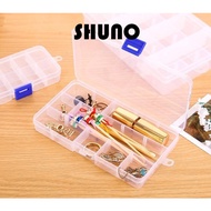 SHUNO 10/15/24 Grid Kotak Tempat Bekas Simpan Kecil Storage Box Organizer Plastic Transparent透明收纳盒