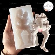 Two Dimensions Silicone Mold Chocolate Print Jelly Fondue Stucco Sugar Plaster Couple