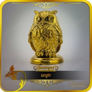 Floating Statue Brass Owl Base Size 7.0x7.0 Height 12.0 cm.