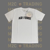 Air Force | White | RSAF SAF T Shirt | Unisex | Training | Exercise | Gym | Jogging | Workout | Poly
