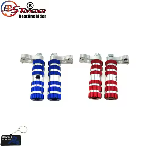 STONEDER Aluminum Racing Footpegs Foot Rest Pegs For Chinese 2 Stroke 47cc 49cc Mini Moto Pocket Bik