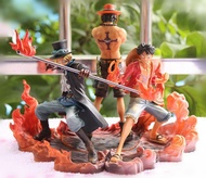 One Piece Figure Japanese Anime Figure Ace Luffy Sabo DXF One Piece Action Figure Pvc Cartoon Figuri