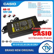 12V 1.5A AD-12 AC Adapter for Casio PX-400 400R PX-410 410R PX-500 500L PX-555 555R PX-800 WK-8000 K