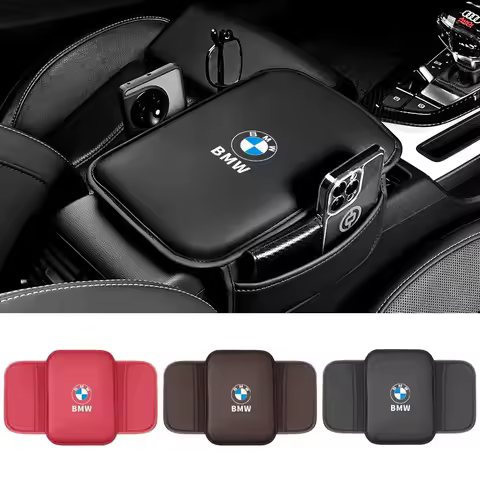 Car Armrest Box Pad Center Console Arm Rest Storage Pocket For BMW E39 E46 E60 E90 E90 F01 F10 F30 E
