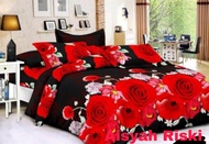 Sprei motif Bunga Camelia/Mawar Rose/Tulip/Sprei Ukuran 180x200/160x200/120x200//Sprei Untuk Kasur B