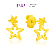 TAKA Jewellery 916 Gold Earrings Starry