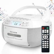 全城熱賣 - CD 播放器音箱卡帶播放器組合，帶藍牙、AM/FM 收音機、帶遙控器的立體聲、AUX/USB 驅動器、磁帶錄音、AC/DC 供電、耳機插孔