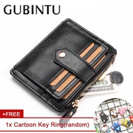 GUBINTU Men Simple Leather Zipper Wallet Coin Pouches ID Card Holder Purse
