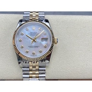 Rolex Datejust RZ345 36/41mm Men's Automatic Mechanical Watch,Charming Mother-of-Pearl Dial,Diamond 