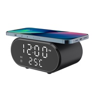 Digital LED Alarm Clock Thermometer Wireless Phone Charger 15W Fast Charging Dock Stand Station iPhone Wireless Charger