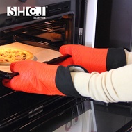 SHCJ生活采家︱加長型雙層防燙矽膠隔熱手套(1雙入)