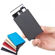 [Fast Shipping]  US Ridge Slim Black Carbon Fiber Credit Card Holder Metal Simple Wallet