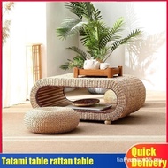 Free shippingTatami table rattan table tea table small table rattan coffee table bay window table Ka