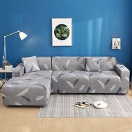 Hot Sale Sofa Cover 1 2 3 4 Seater Slipcover L Shape Sofa Seat Elastic Stretchable Couch Universal Sala Sarung Anti-Skid Stretch Protector Slip Cushion with Free Pillow Cover and Foam Stick
