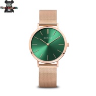 [ Official Warranty ] BERING 14134-368 Analog Green Dial Women’s Watch -34MM