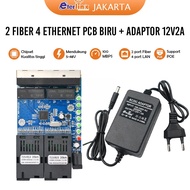 CODE L33Q Ethernet Switch Converter 2sc 4rj45 Fiber Optic Single Mode 4 RJ45 and 2 SC Fiber 1M PCBA 