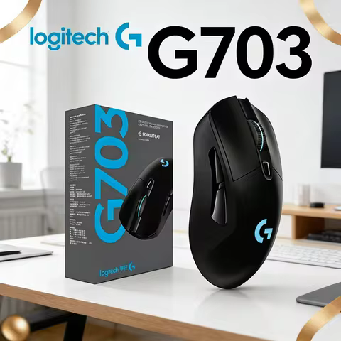 Logitech G703 HERO Wireless Gaming Mouse 25600 DPI Lightspeed Technology POWERPLAY Compatible RGB Li