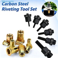BERNARDO Rivnut Kit, Simple Tool Carbon Steel Rivet Nut Tool, Nut Kit Nut Set Riveting Tool Heads Ri