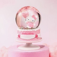 Hello Kitty 生日祝福 水晶球音樂盒生日聖誕交換禮物三麗鷗蛋糕