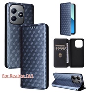 Card Slot wallet Bracket Casing For Realme C63 C61 4G 2024 RealmeC63 C 63 RealmeC61 Leather Phone Ca