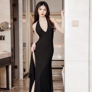 Nightclub Women's Dress - Stylish Split Skirt Design