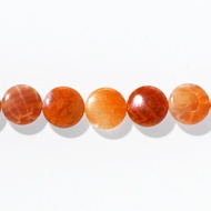 [Jiehong] Fire Agate Convex Edge Disc 12MM Gem Beads DIY Handmade Materials