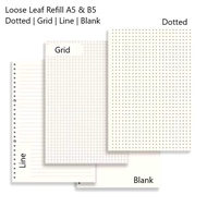 LOOSE LEAF A5, B5 FILE PAPER FILLED WITH BINDER 20 HOLES A5, 26 HOLES B5 BOOK PAPER MATERIAL