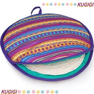 KUGIGI Tortilla Keeper, Insulated Heat Reusable Tortilla Warmer Pouch, Ethnic Style 12 Inch Keeps Wa