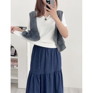 Denim Vest Stitching T B212 Series Girls Must Collect One Piece You Can Wear It Small Thinking Sweet