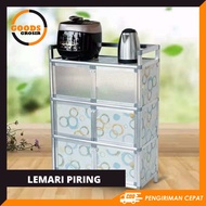 Goods Minimalist Aluminum Dish Cupboard| Jumbo Dish Rack | Stacking Dish Cupboard | Premium Multipur
