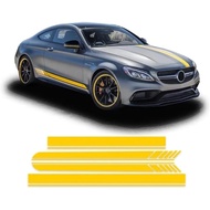 Side Stripe Skirt Sticker Car Hood Roof Tail Body Decal for Mercedes for Benz C Class Coupe C205 A20