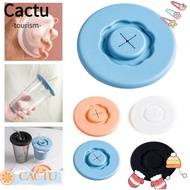 CACTUS 3PCS Silicone Cup Lid, Soft Leakproof Cup Dustproof Cover,  Seal Diameter 95mm Universal Tea 