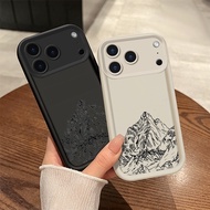 Mountain Peak Sketch Case for Realme 5 5i 5s 6i C3 C30 C30S C21Y C25Y C71 C75 C83C11 2021 C20 C20A C