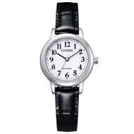 CITIZEN EM0930-15A ECO-DRIVE WHITE DIAL BLACK LEATHER WOMEN'S WATCH