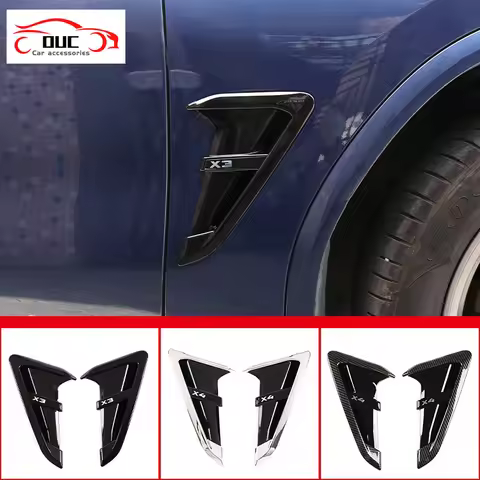 2Pcs/set ABS Car Front Fender Side Air Vent Cover Trim Car-styling For BMW X3 G01 X4 G02 2018-2022 S