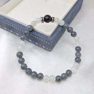 設計款 白冰+濃烏雞 手串 手珠 珠串 | 天然A貨翡翠