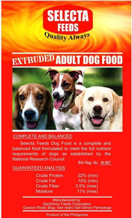 SELECTA EXTRUDED ADULT DOG FOOD (500grams)