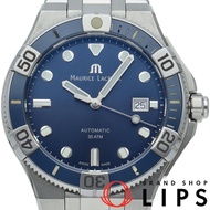 Maurice Lacroix Aikon Venturer 自動機械錶，43毫米，型號 AI6058-SS002-430-1。包含錶盒、保固卡和一節備用錶帶。不鏽鋼男士腕錶，藍色錶盤。翻新表。成色極