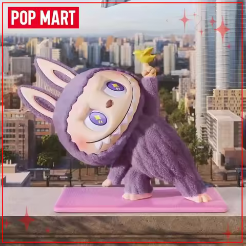 Original POP MART LABUBU THE MONSTERS Lazy Yoga Series Mystery Blind Box Toys Ornaments Desktop Deco