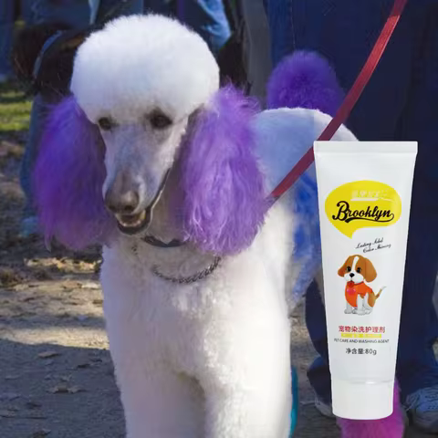 80g Pet Dog Animals Hair Bright Coloring Dyestuffs Hair Bright Safe Dyeing Pigment for Dogs Cats Saf